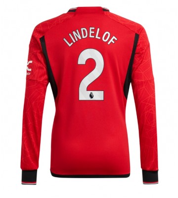 Manchester United Victor Lindelof #2 Koszulka Podstawowych 2023-24 Długi Rękaw